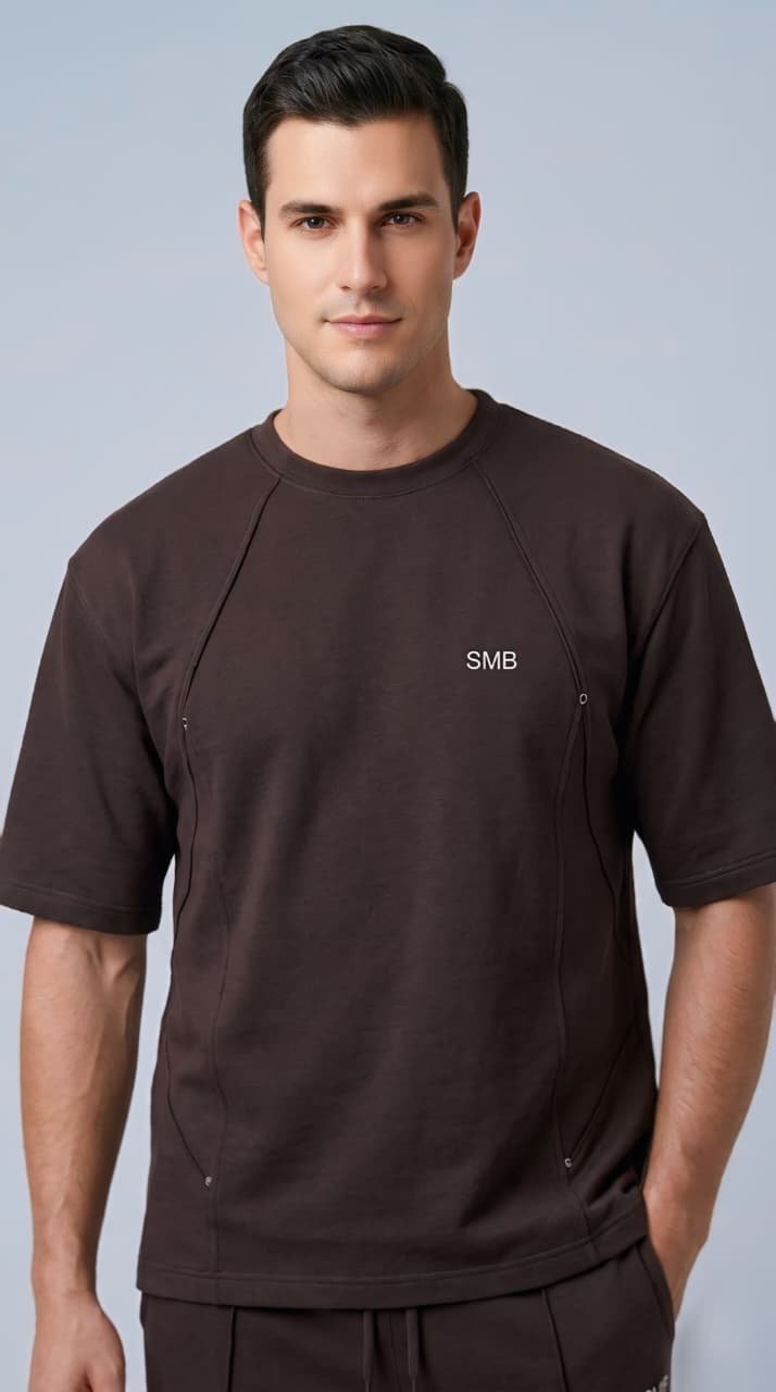 STYLISH KOREAN OVERSIZE TSHIRT BROWN