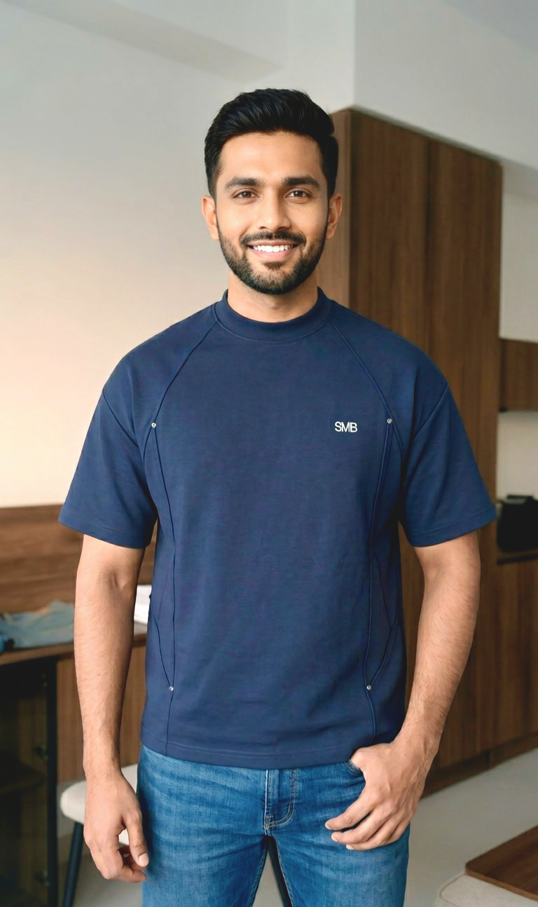 STYLISH KOREAN OVERSIZE TSHIRT BLUE